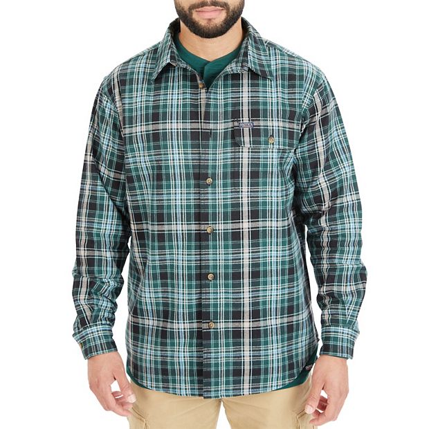 Buffalo Outdoors® Workwear Men's Orange Lined Flannel Shirt Jacket- Grey