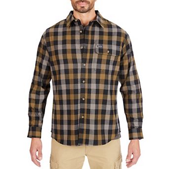Men's Smith's Workwear Buffalo Plaid Flannel Button-Down Shirt