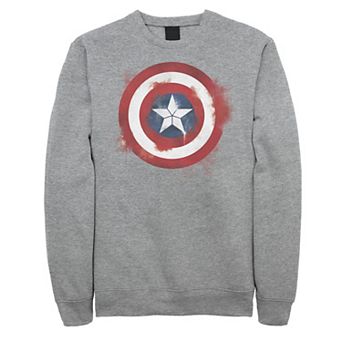 Men's Marvel Avengers Endgame Spray Paint Captain America Logo Sweatshirt