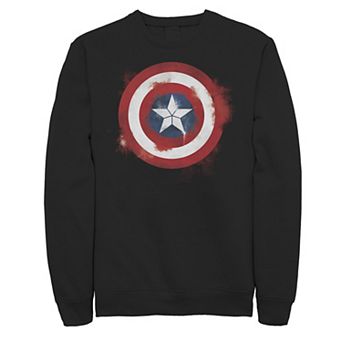 Men's Marvel Avengers Endgame Spray Paint Captain America Logo Sweatshirt