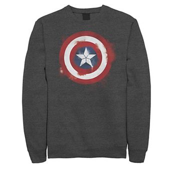 Men's Marvel Avengers Endgame Spray Paint Captain America Logo Sweatshirt