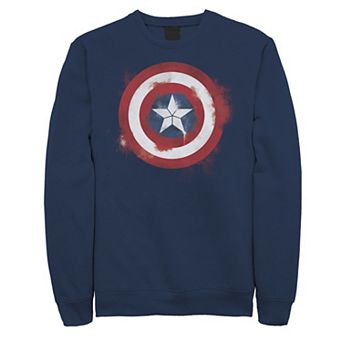 Men's Marvel Avengers Endgame Spray Paint Captain America Logo Sweatshirt