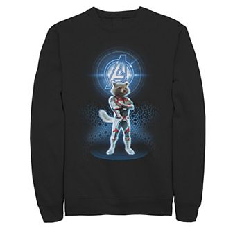 Men's Marvel Avengers Endgame Logo Rocket Quantum Suit Portrait Sweatshirt