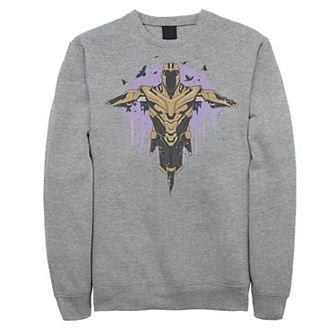 Men's Marvel Avengers Endgame Thanos Armor Painted Fade Portrait Sweatshirt