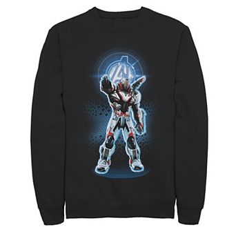 Men's Marvel Avengers Endgame Logo War Machine Quantum Suit Portrait Tee