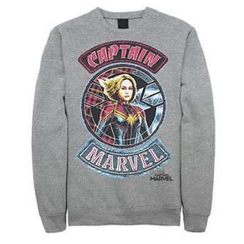 Men's Marvel Captain Marvel Stitched Patched Portrait Tee