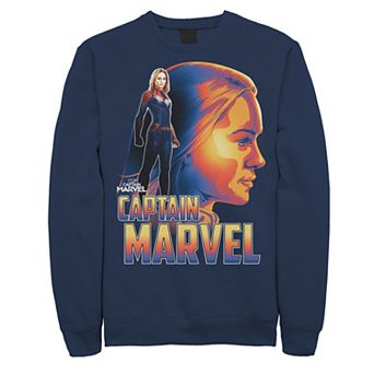 Men's Marvel Captain Marvel Bold Sunset Portrait Tee