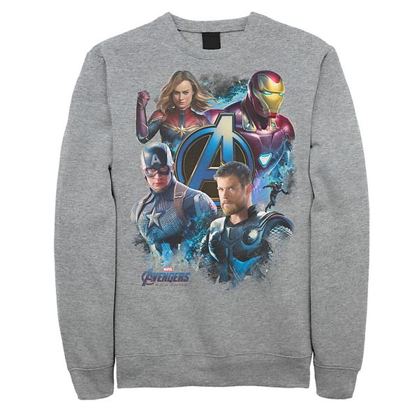 Men's Marvel Avengers Action Portrait Collage Sweatshirt