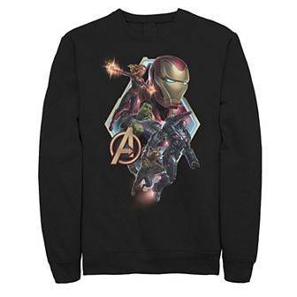 Men's Marvel Avengers Endgame Team Logo Diamond Group Action Pose Fleece