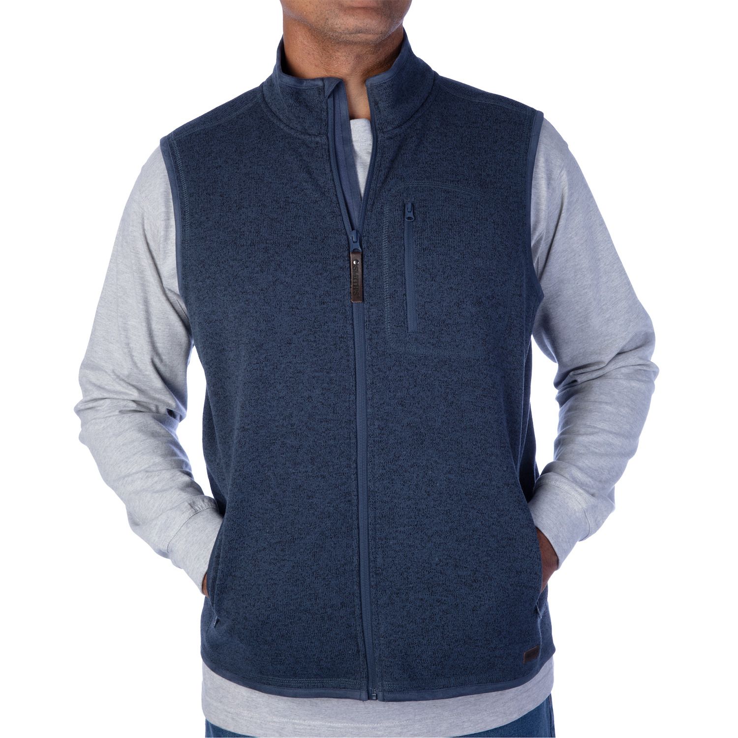 fleece full zip vest