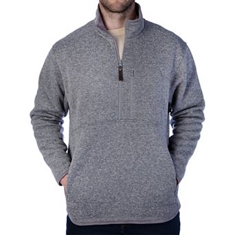Men's Smith's Workwear Quarter-Zip Sweater Fleece Pullover Jacket