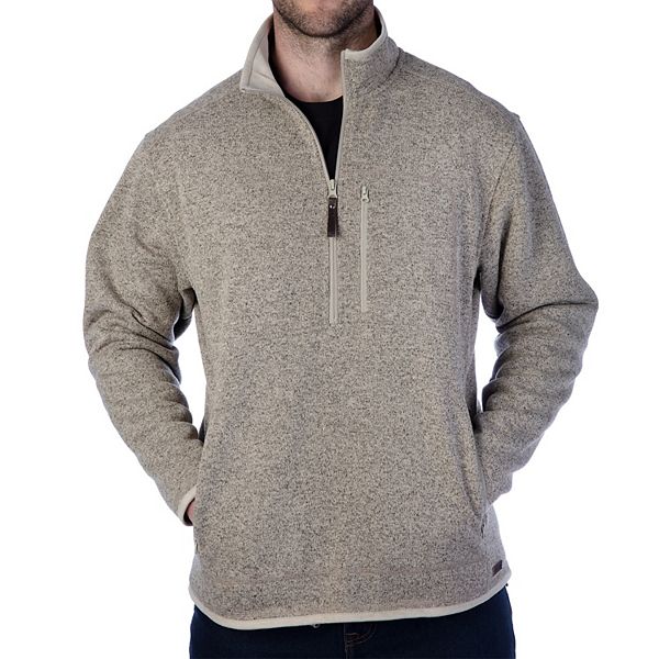 Floreren streep Papa Men's Smith's Workwear Quarter-Zip Sweater Fleece Pullover Jacket