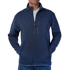 Men's Smith's Workwear Quarter-Zip Sweater Fleece Pullover Jacket