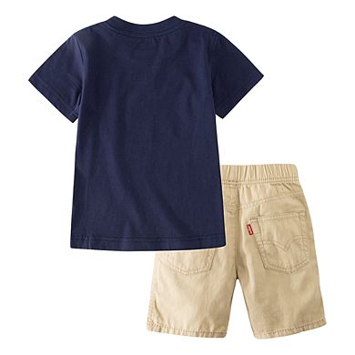 Toddler Boy Levi's® 2-Piece Sportswear Logo Tee & Twill Shorts Set