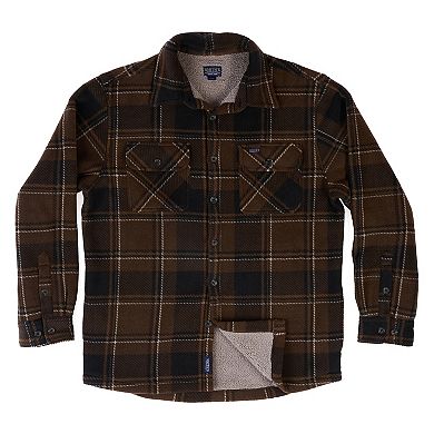 Men's Smith's Workwear Sherpa-Lined Plaid Microfleece Shirt Jacket