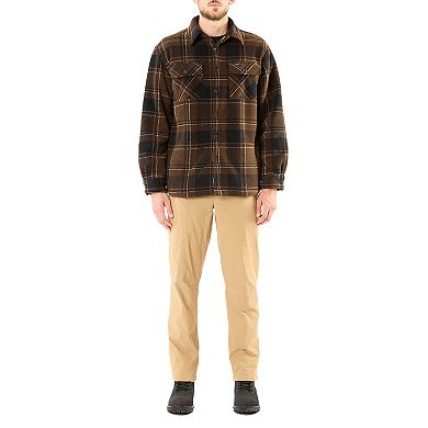 Men's Smith's Workwear Sherpa-Lined Plaid Microfleece Shirt Jacket