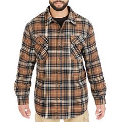 Men's Klew Brown Cleveland Browns Large Check Flannel Button-Up Shirt