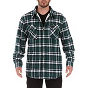 Men s Smith s Workwear Plaid Sherpa Lined Cotton Flannel Shirt Jacket