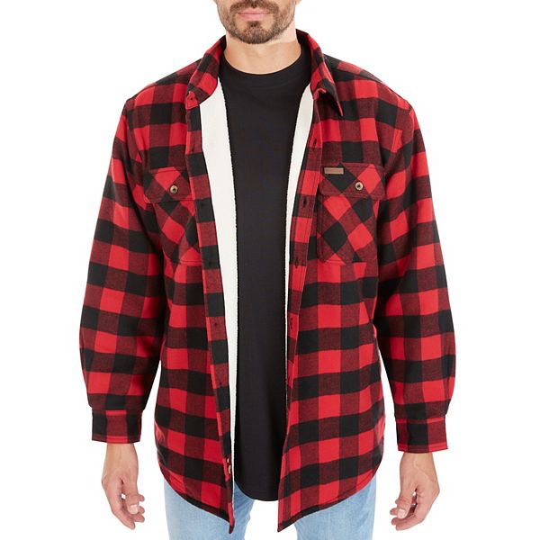 Men's tall fleece shop lined flannel shirts