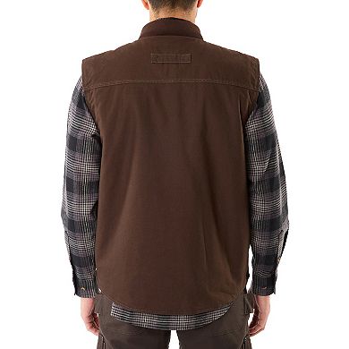 Men's Smith's Workwear Sherpa-Lined Duck Canvas Work Vest