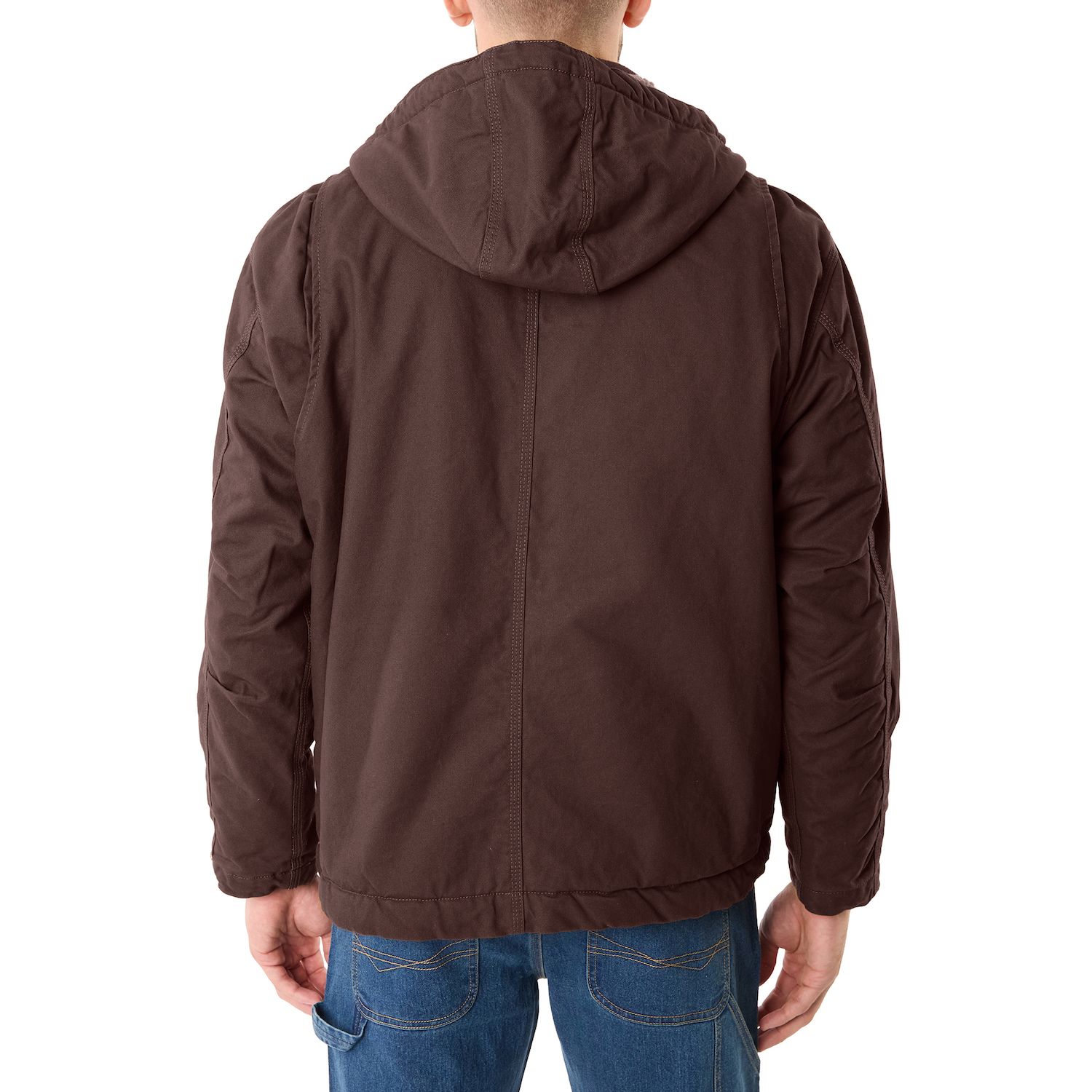Smith's Workwear Sherpa-Lined Duck Canvas Hooded Work Jacket