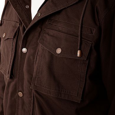 Smith's Workwear Sherpa-Lined Duck Canvas Hooded Work Jacket