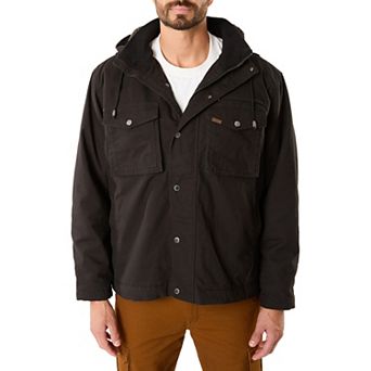 Smith's Workwear Sherpa-Lined Duck Canvas Hooded Work Jacket