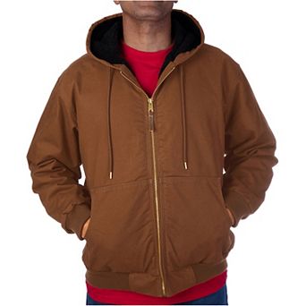 Men's Smith's Workwear Sherpa-Lined Duck Canvas Hooded Jacket