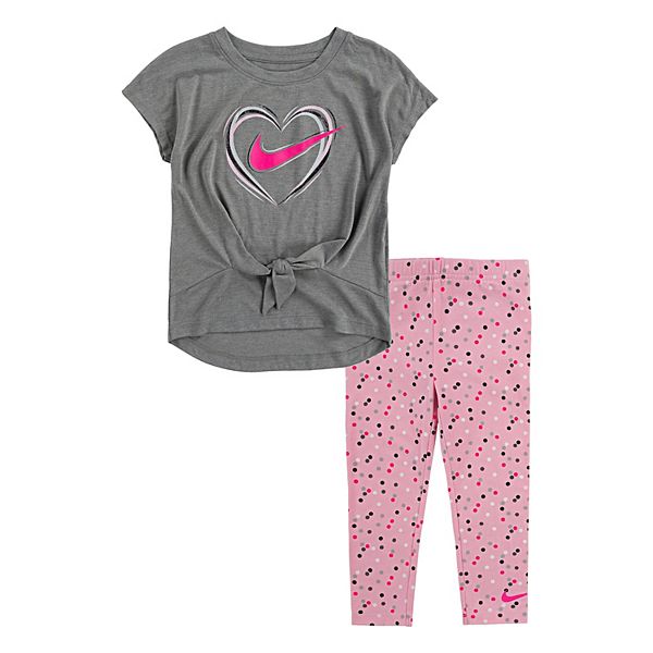 Toddler Girl Nike Front Tie Top & Leggings Set