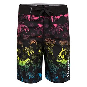 Boys Swim Trunks Swimwear Kohl S - boys black hibiscus swim shorts trunks roblox