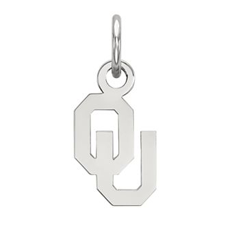 LogoArt 10K White Gold Oklahoma Sooners Pendant