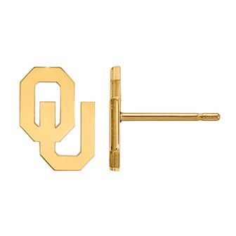 LogoArt 14K Gold Oklahoma Sooners Stud Earrings