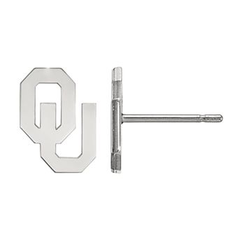 LogoArt Sterling Silver Oklahoma Sooners Stud Earrings