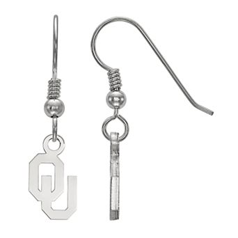 LogoArt Sterling Silver Oklahoma Sooners Drop Earrings