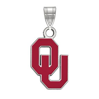 LogoArt Sterling Silver Oklahoma Sooners Enamel Pendant