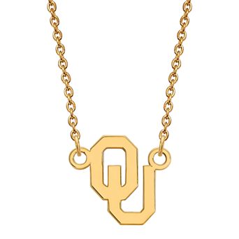 LogoArt 14K Gold Over Silver Oklahoma Sooners Pendant Necklace