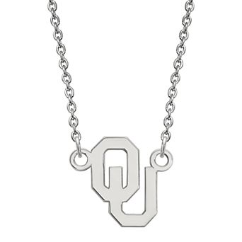 LogoArt Sterling Silver Oklahoma Sooners Pendant Necklace