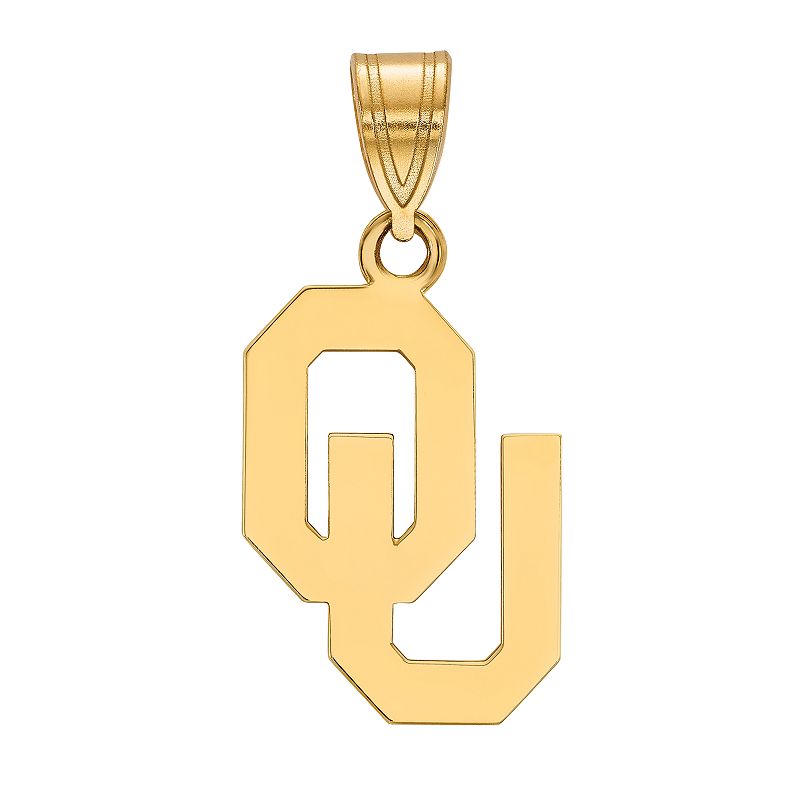 LogoArt 14K Gold Over Silver Oklahoma Sooners Pendant, Womens, Size: 24 mm