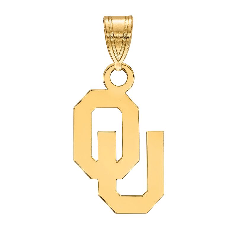 LogoArt 14K Gold Over Silver Oklahoma Sooners Pendant, Womens, Size: 20MM