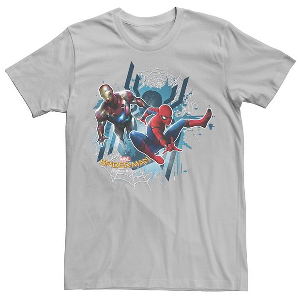 Men s Marvel Spider Man Homecoming Iron Man Here To Help Graphic Tee