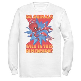 Men's Marvel Spider-Man Spiderverse Ham Quote Long Sleeve Graphic Tee