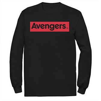 Men's Marvel Avengers Endgame Bold Red Simple Logo Long Sleeve Graphic Tee