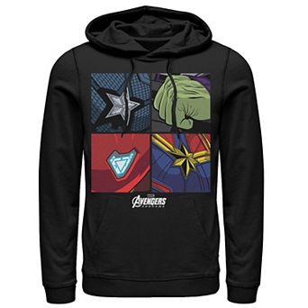 Men's Marvel Avengers Emblem Portrait Panels Graphic Hoodie