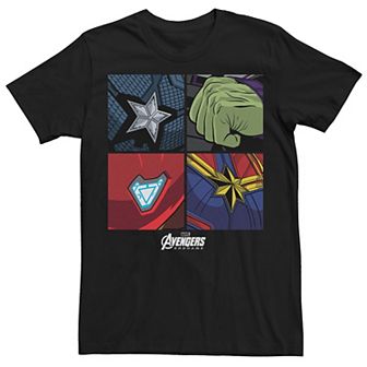 Men's Marvel Avengers Emblem Portrait Panels Graphic Tee