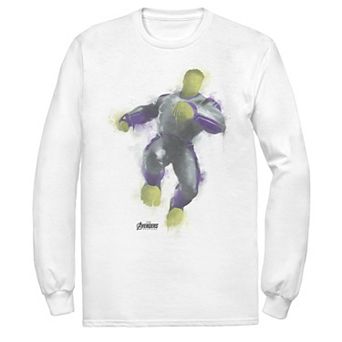 Men's Marvel Avengers Endgame Hulk Spray Paint Pose Long Sleeve Graphic Tee