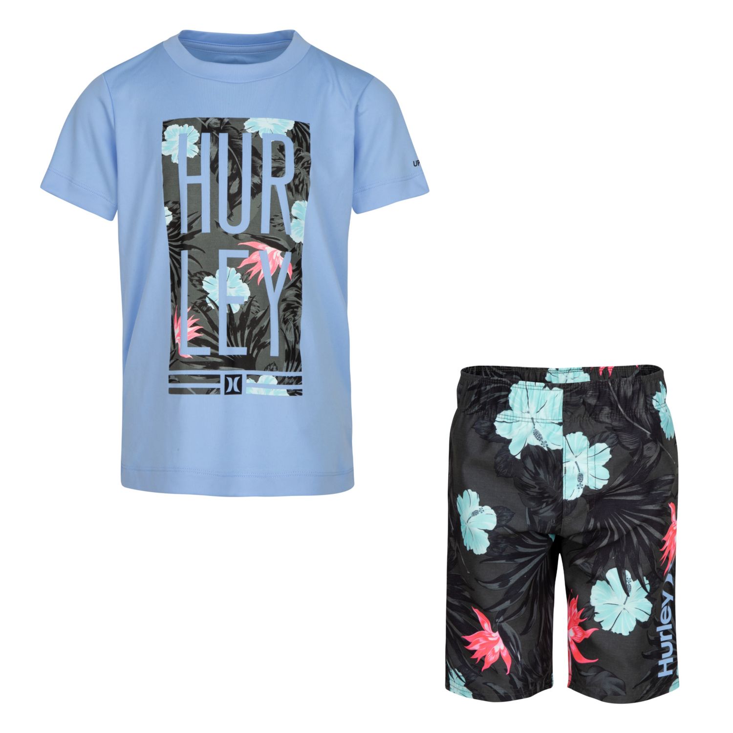 Image for Hurley Boys 4-7 Dri-FIT UPF 50+ Tropical Top & Board Shorts Set at Kohl's.
