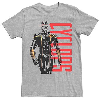 Men's Marvel X-Men Cyclops Front Profile Side Text Graphic Tee