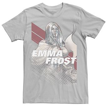 Men's Marvel X-Men Emma Frost Moto-Stripe Fadeout Graphic Tee