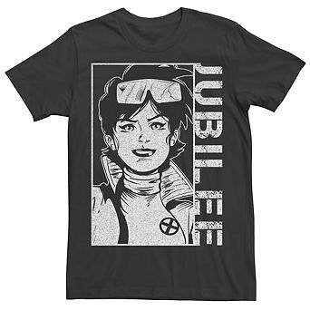 Men's Marvel X-Men Jubilee Character Profile Face Graphic Tee