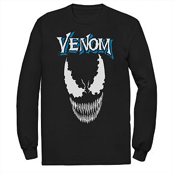 Men's Marvel Venom Face Close Up Graphic Tee